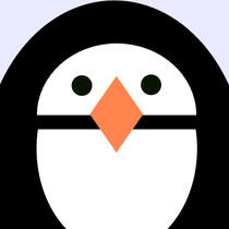 Digital artwork of a puffin's side profile drawn by puffinsea.